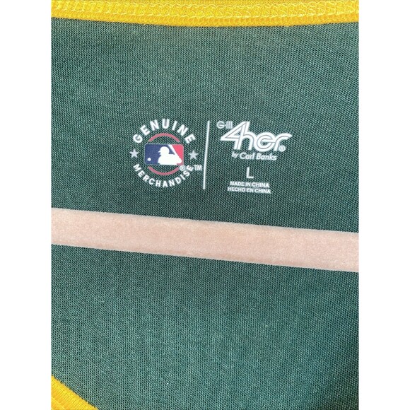 new oakland a's tank top MLB Baseball women large Womens green - Picture 2 of 5